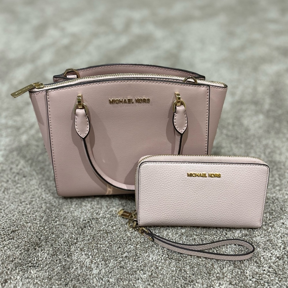 Michael Kors Small Leather Crossbody Bag & Wallet